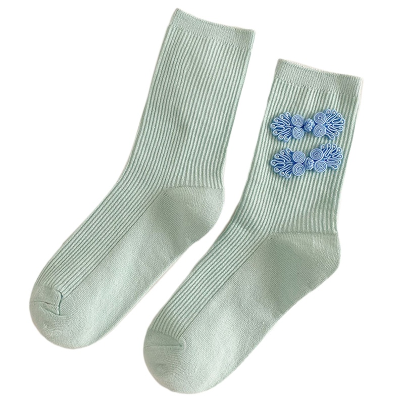 XIXI Tất Cotton Phối Nút Thời Trang Dành Cho Nữ