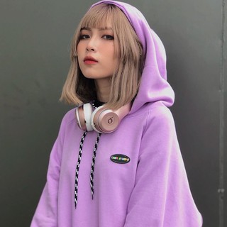 ÁO HOODIE TÍM XANH FORM RỘNG KIỂU DÁNG ÁO HOODIE NỈ CÓ MŨ DỄ THƯƠNG HOT HIT