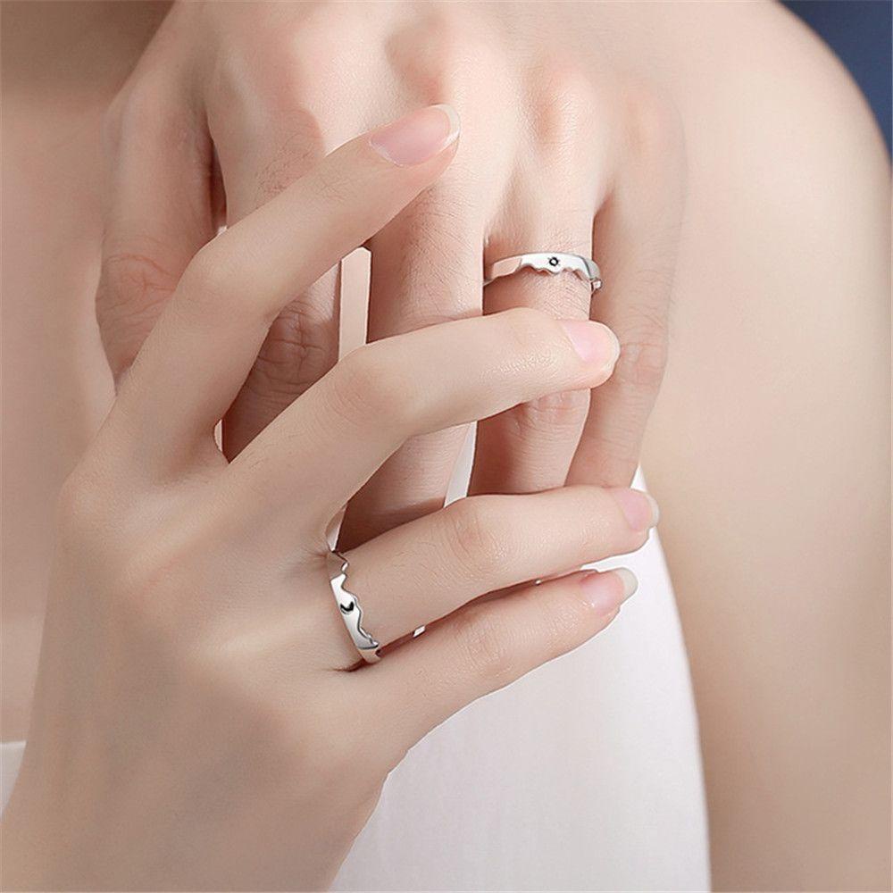 ROSE Nhẫn Cặp Thiết Kế Mới Có Thể Điều Chỉnh Kích Cỡ