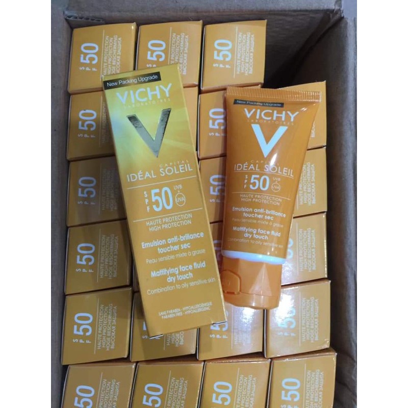 Set Kem Chống Nắng Quốc dân của Pháp về Vichy Ideal Soleil SPF 50+ kèm son dưỡng chống nắng