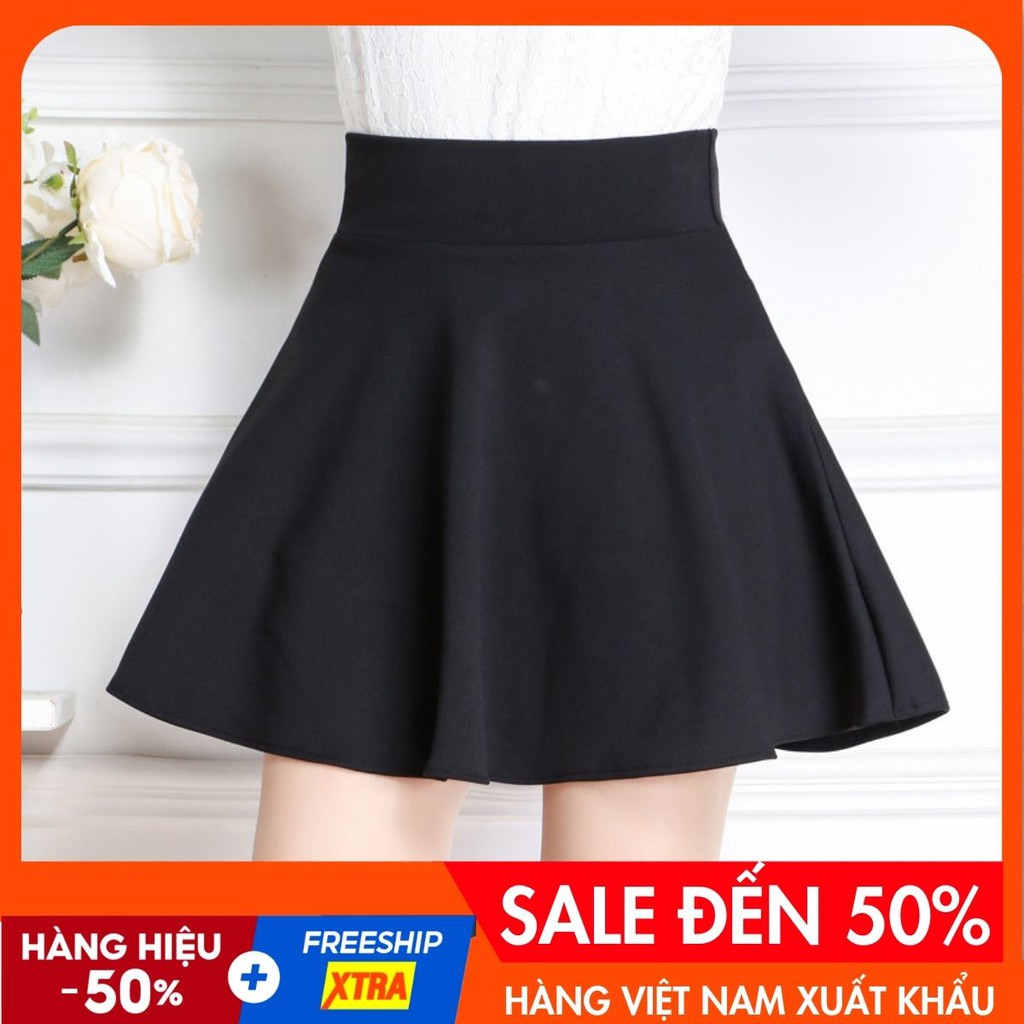 Chân váy xòe, chân váy chữ A, chất chéo thái, 3 màu ĐEN-TRẮNG-ĐỎ mặc hè năng động, Shop BUBY