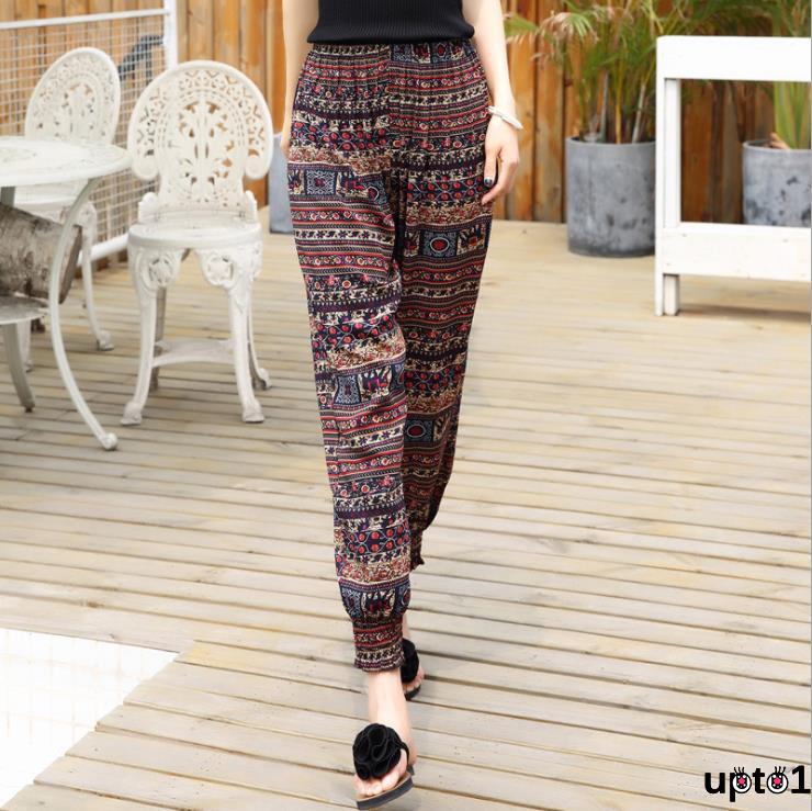 Quần Dài Lưng Thun In Họa Tiết Thời Trang Cho Nữ | BigBuy360 - bigbuy360.vn