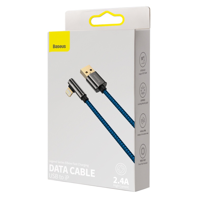 Cáp sạc 2.4A truyền data Baseus Legend Series có đèn Led cho iPhone/iPad dài 100CM