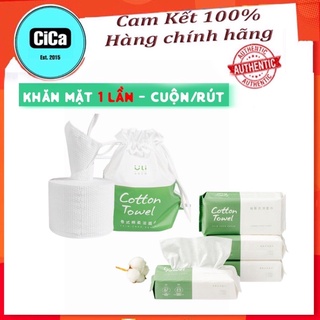 Khăn mặt khô uli cotton cuộn/rút