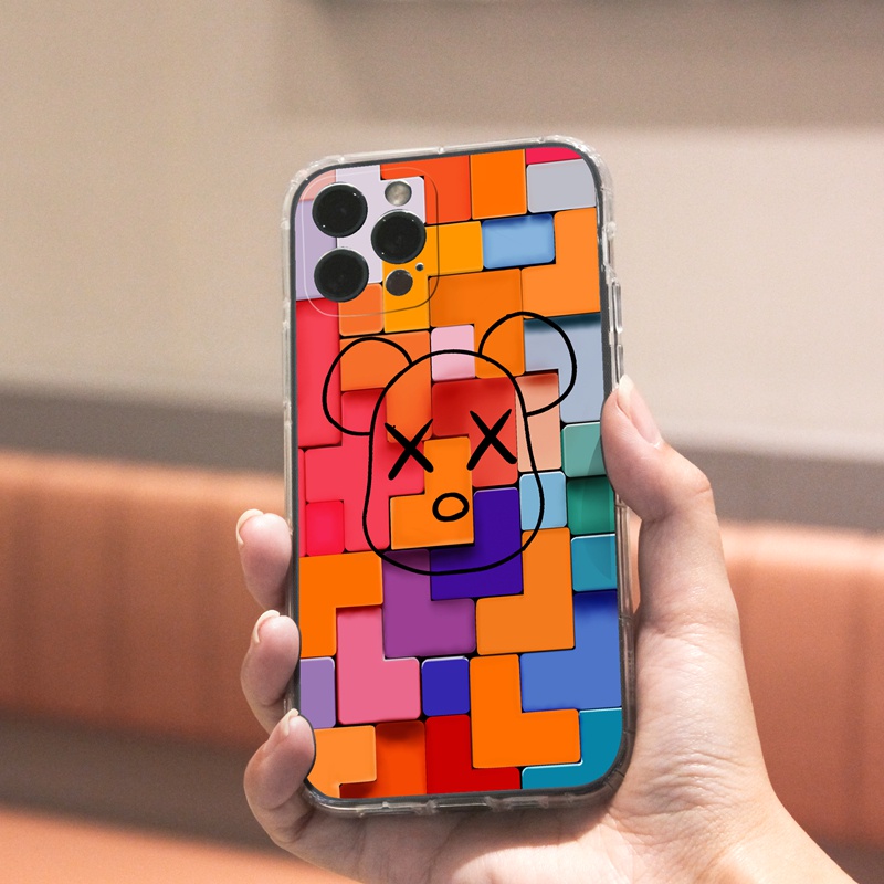 Suntaiho ốp lưng iphone Colorful 6D Geometric Textured Silicone Phone Case For iPhone 11 pro max 12 Pro Max 13 pro Xs 7 8 6 6s Plus iPhone xr xs max