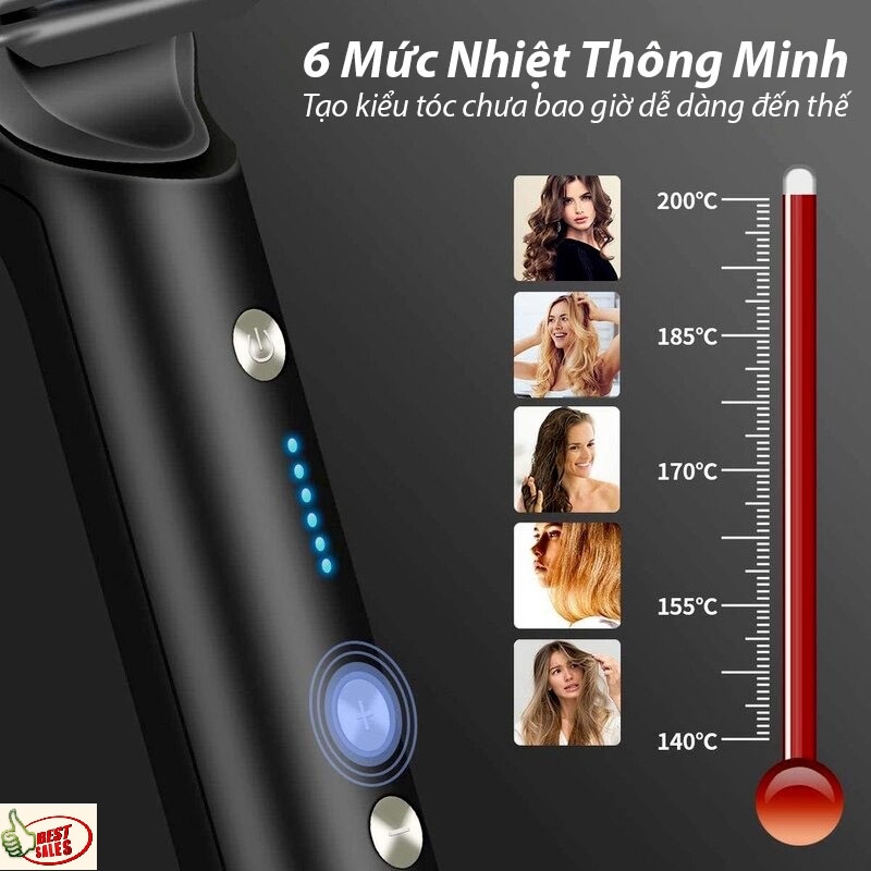 Lược Điện Chải Thẳng Tóc, Uốn Cụp Tóc Chuyên Nghiệp Tiện Lợi - Máy Uốn Tóc Siêu Tốc Hiện Đại Mới Nhất