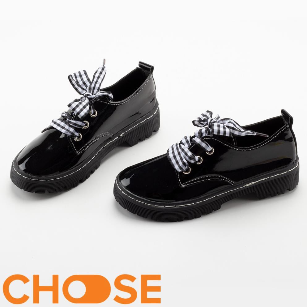 Giày Nữ Mọi Kiểu OXFORD Choose Dây Vải Caro Hoặc Đen Gót Cao 3 Phân G2311 -h91 | BigBuy360 - bigbuy360.vn