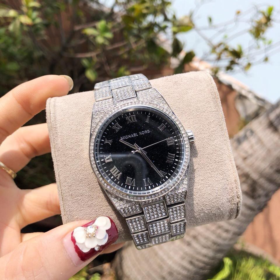 Đồng hồ nữ MICHAEL KORS CHANNING MK6089 AVÉ SILVER TONE UNISEX Case 38MM. 5ATM
