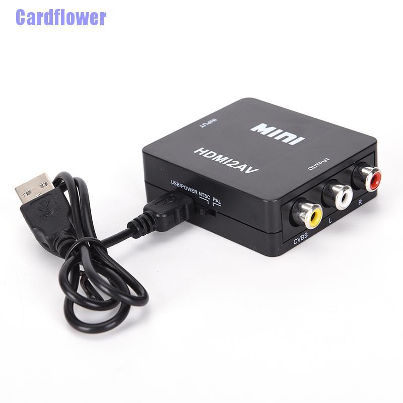 Cardflower  HDMI To RCA AV/CVBS Adapter HD 1080P Mini HDMI2AV Video Converter
