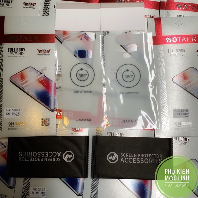 [ s8 s8plus s9 s9plus note 8 note 9 ] miếng dán ppf full box samsung - tấm skin lưng