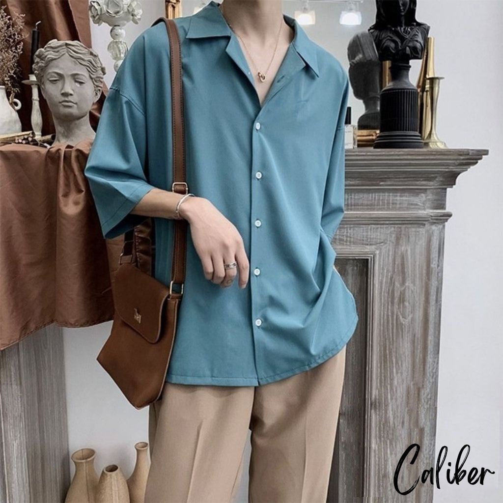 ÁO SƠ MI CALIBER tay ngắn cổ vest ao sơ mi  NAM NỮ Unisex nhiều màu hotrend