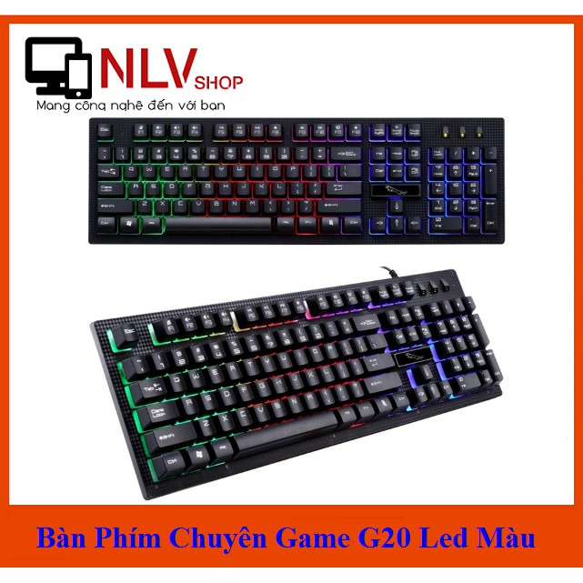 🎁Free Ship🎁 Bàn Phím Giả Cơ Chuyên Game Led 7 Màu G20 Hót nhất 2018