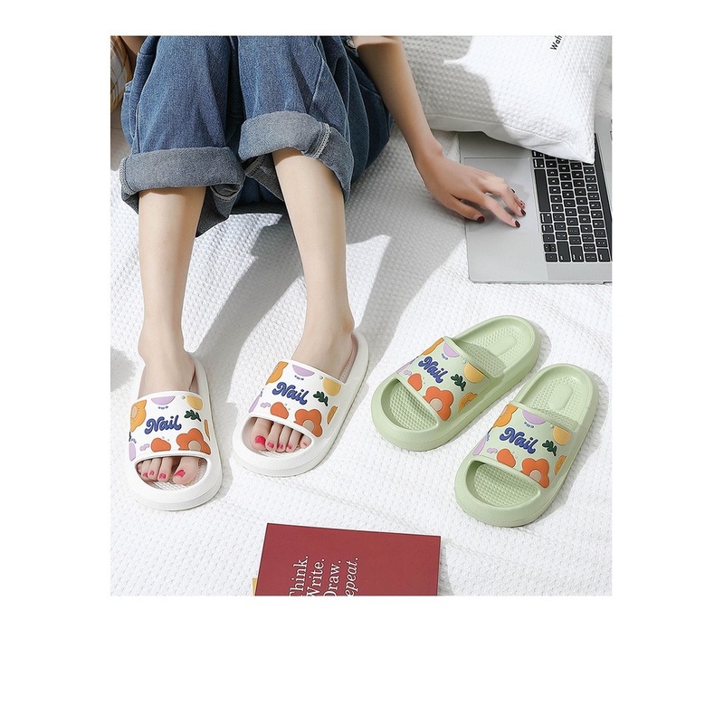 Dép Đi Trong Nhà Bằng Nhựa eva Đính Hoa Xinh Xắn