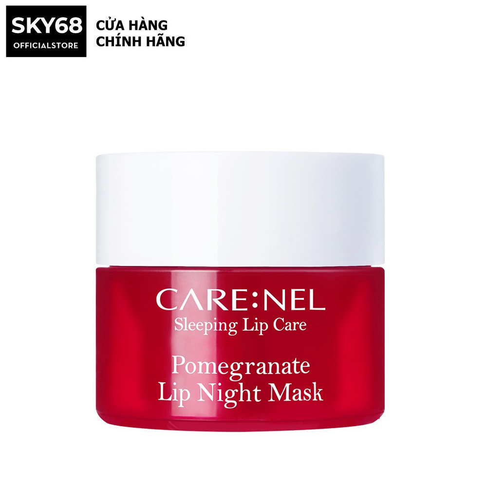 Mặt Nạ Ngủ Môi Giúp Cấp Ẩm, Tẩy Da Chết, Ngừa Lão Hoá Care:Nel Pomegranate Lip Night Mask 5g - Lựu