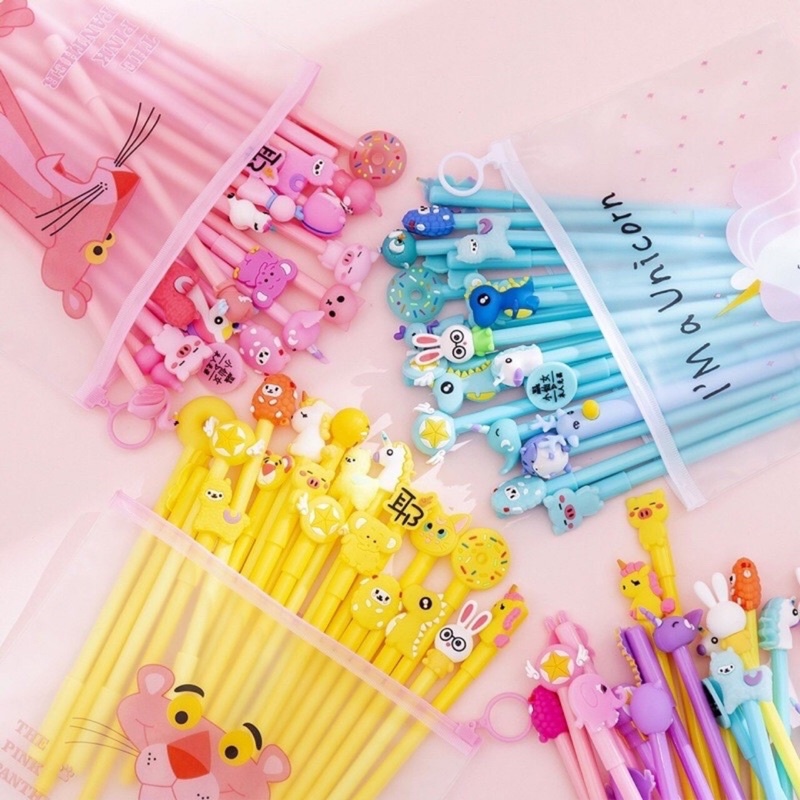 COMBO 20 BÚT BI, BÚT NƯỚC GIÁ SỈ NHIỀU MẪU HOẠT HÌNH CỰC HOT