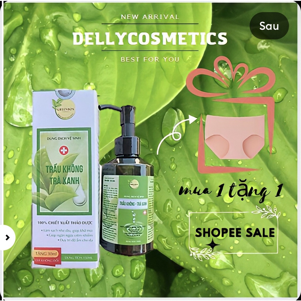 DUNG DỊCH VỆ SINH CHĂM SÓC VÙNG KÍN PHỤ NỮ CHIẾT XUẤT TRẦU KHÔNG TRÀ XANH TỰ NHIÊN GREENBON CHO MẸ BẦU VÀ SAU SINH