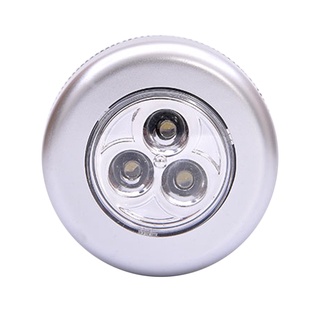 [Biho] 3 LED Battery Powered Wireless Night Light Stick Tap Touch Push Security Closet Cabinet Kitchen Wall Lamp