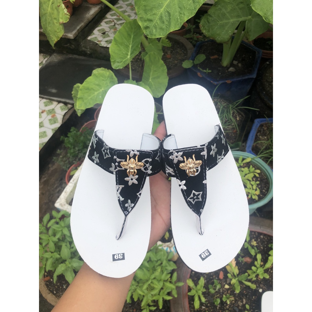 sandal đồng nai combo nam và nữ ( đế trắng quai xl trắng đen ) size từ 35 nữ đến 43 nam