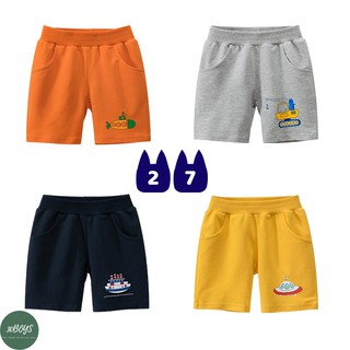 Quần đùi bé trai 27Kids nhiều màu sắc, 100% cotton thoáng mát, co giãn tốt, hàng xuất Âu Mỹ