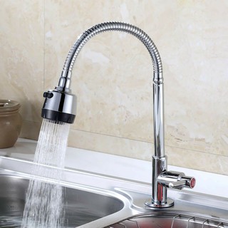 Vòi chậu rửa bát đơn lạnh cần mền hợp kim