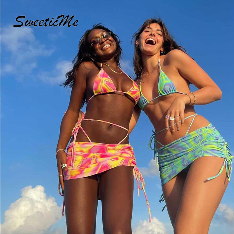 Bộ áo không tay + chân váy ngắn quyến rũ thời trang mùa hè 2021 dành cho nữ | BigBuy360 - bigbuy360.vn