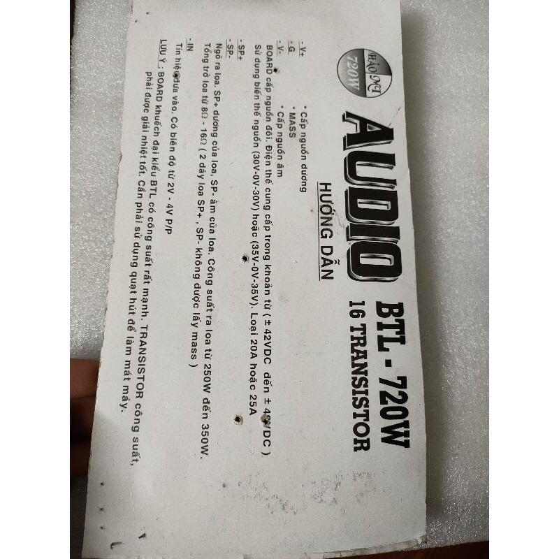 Bo mạch công suất 8 sò 720w