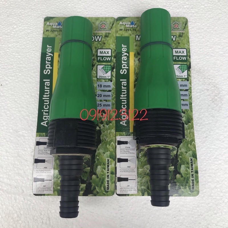Vòi xịt Aquamate W-3201-10 nối ba bậc D18, D20 và D25