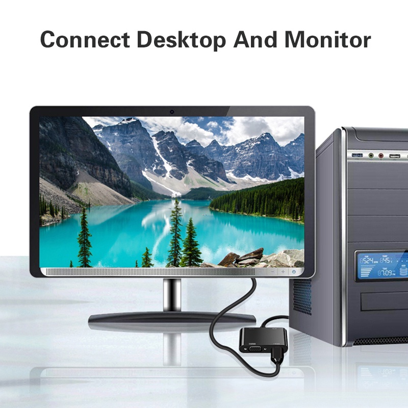 Bộ chuyển đổi HDMI sang VGA HDMI cho PC Laptop Ultrabook