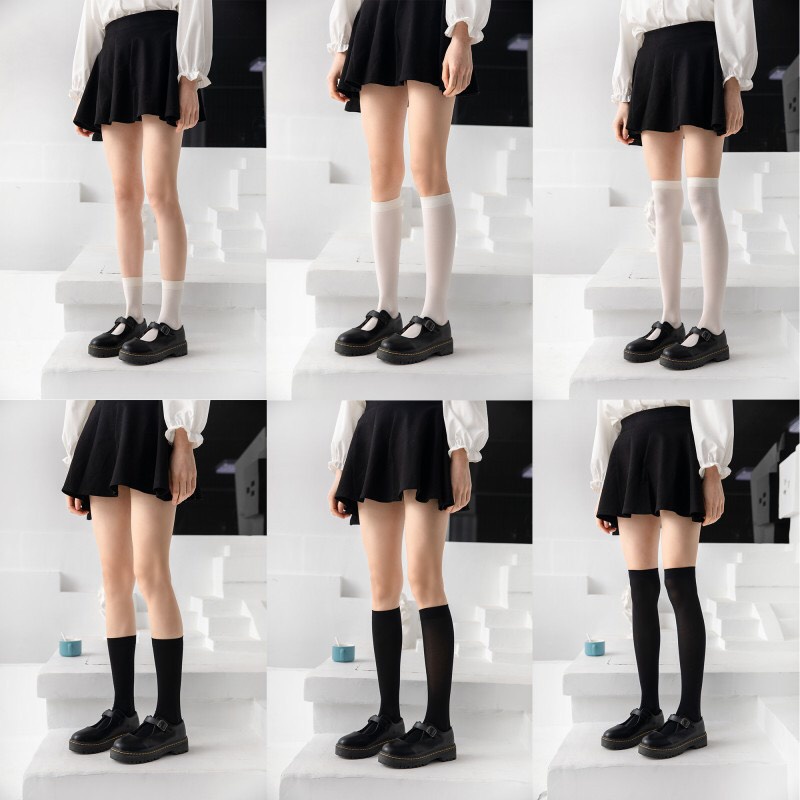 Vớ tất cổ cao size đùi size gối cho nữ đủ loại MỎNG qua gối cotton chuẩn style Hàn Quốc MONEYSOCKS VC119