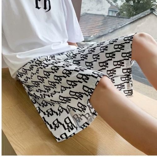 Quần Short Thể Thao Bóng Rổ Dáng Rộng Vải Lụa Mát In Họa Tiết Thời Trang Mùa Hè Cho Nam