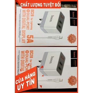Bộ sạc nhanh hoco chuẩn qi 5.0a chính hãng 2 usb - màn hình led - bảo hành 12 tháng dc28siêu hot!!