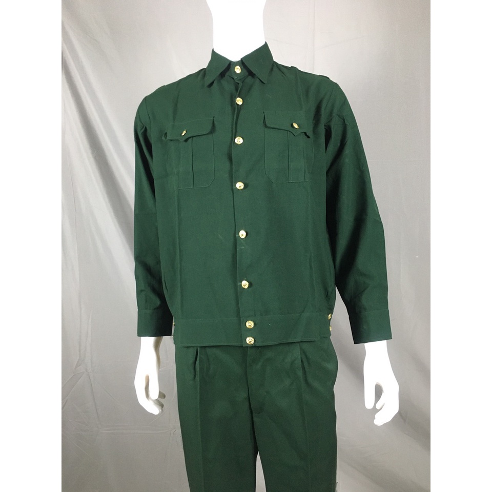 BỘ QUẦN ÁO XANH Ô LIU DÀI TAY