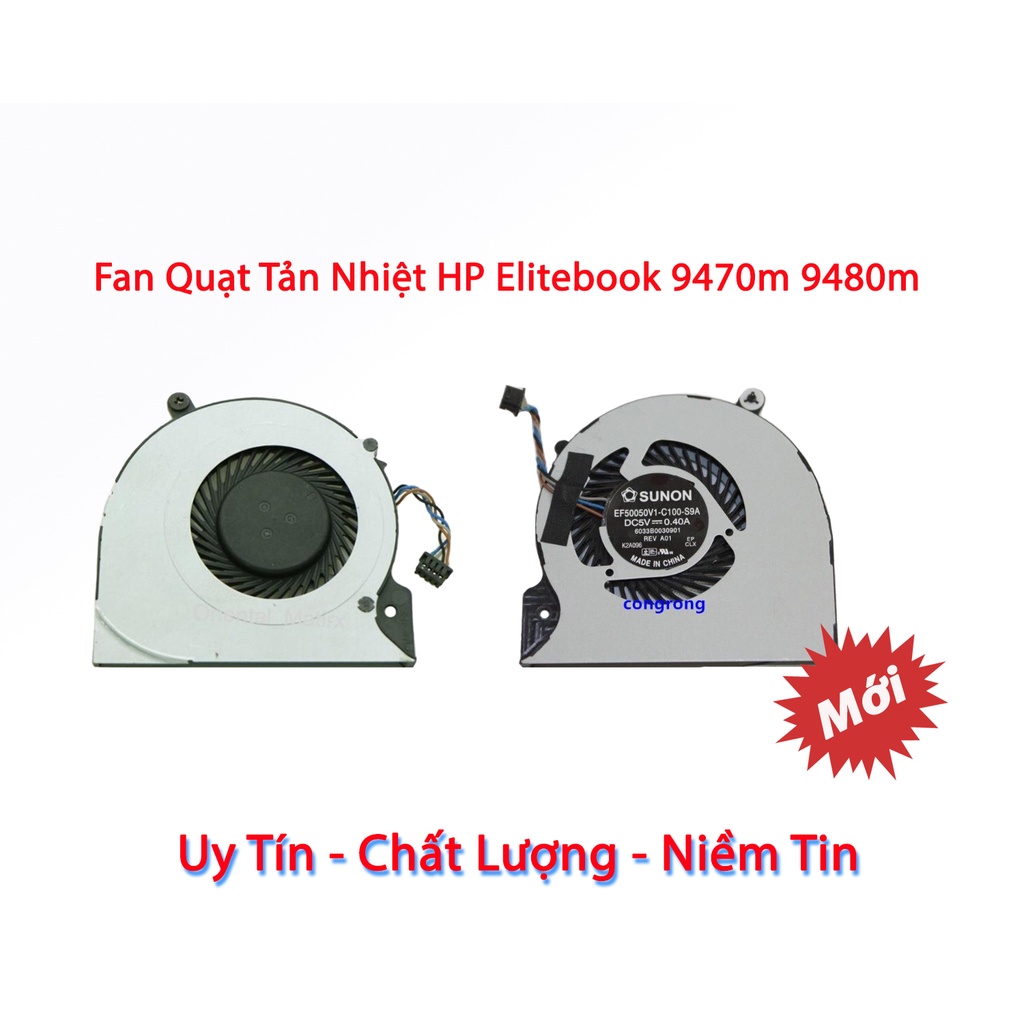 Fan Quạt Tản Nhiệt CPU Laptop HP EliteBook Folio 9470 9470M 9480 9480M