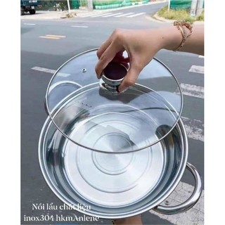 Nồi lẩu nắp kiếng 24cm (hàng tặng Anlene)