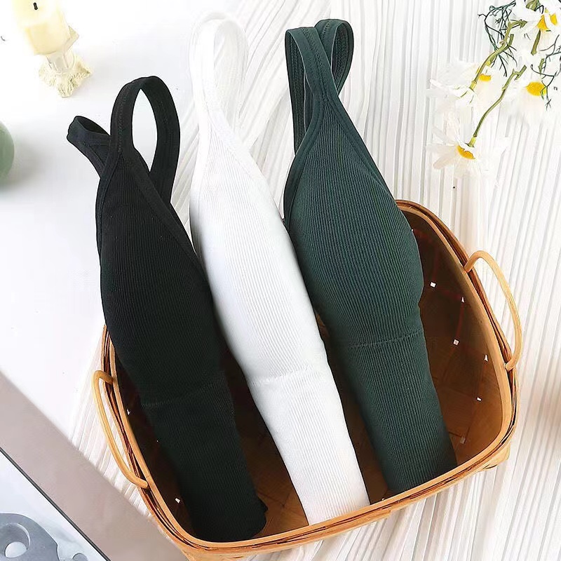 Áo Lót Thể Thao Bằng latex Có Khóa Kéo Phía Sau Phong Cách Hàn Quốc Thời Trang Mùa Hè