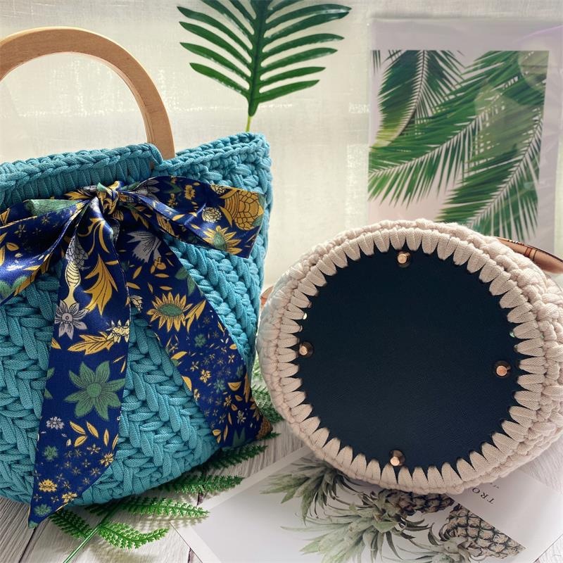 Ailigap Đinh Tán PU Màu Trơn Hình Oval Đế Dệt Tay Đế Túi Xách / Đáy Hạt Cườm Bền