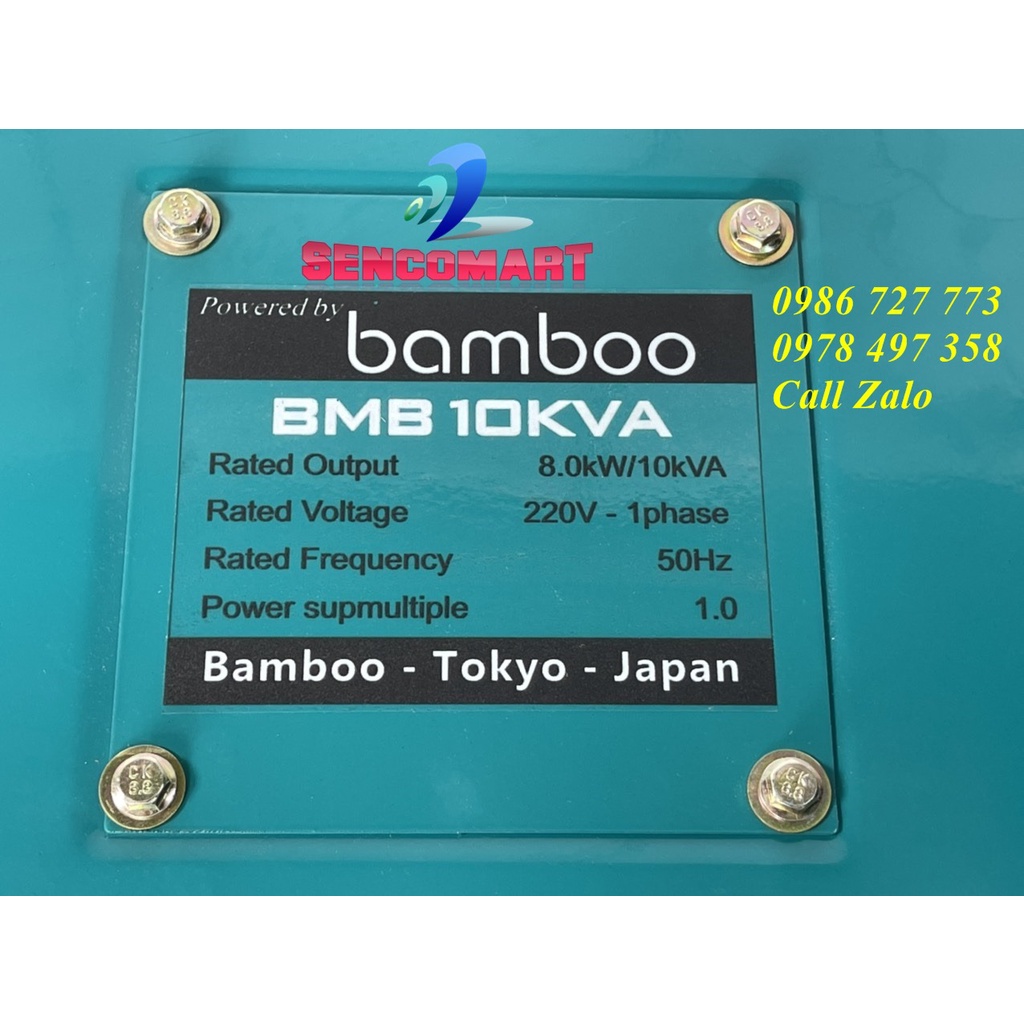 Máy phát điện Bamboo 10kva chạy dầu có tủ ATS giá siêu rẻ