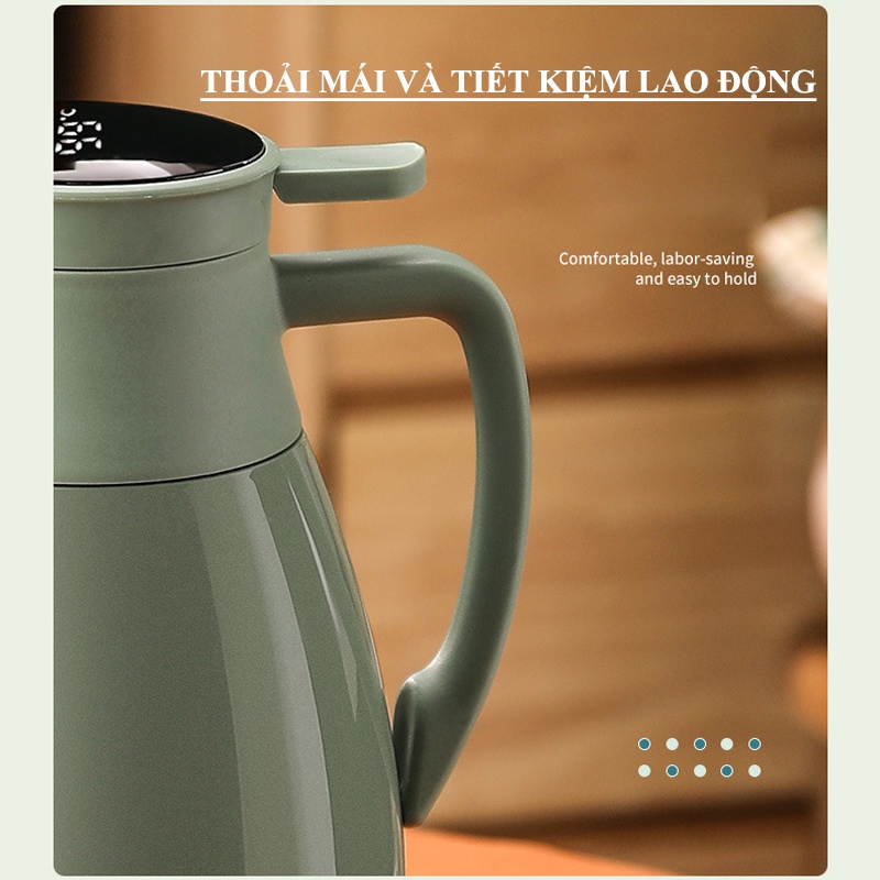 Hiển thị nhiệt độ bình giữ nhiệt Bình Nước bình nước giữ nhiệt bình đựng nước 1L-2L