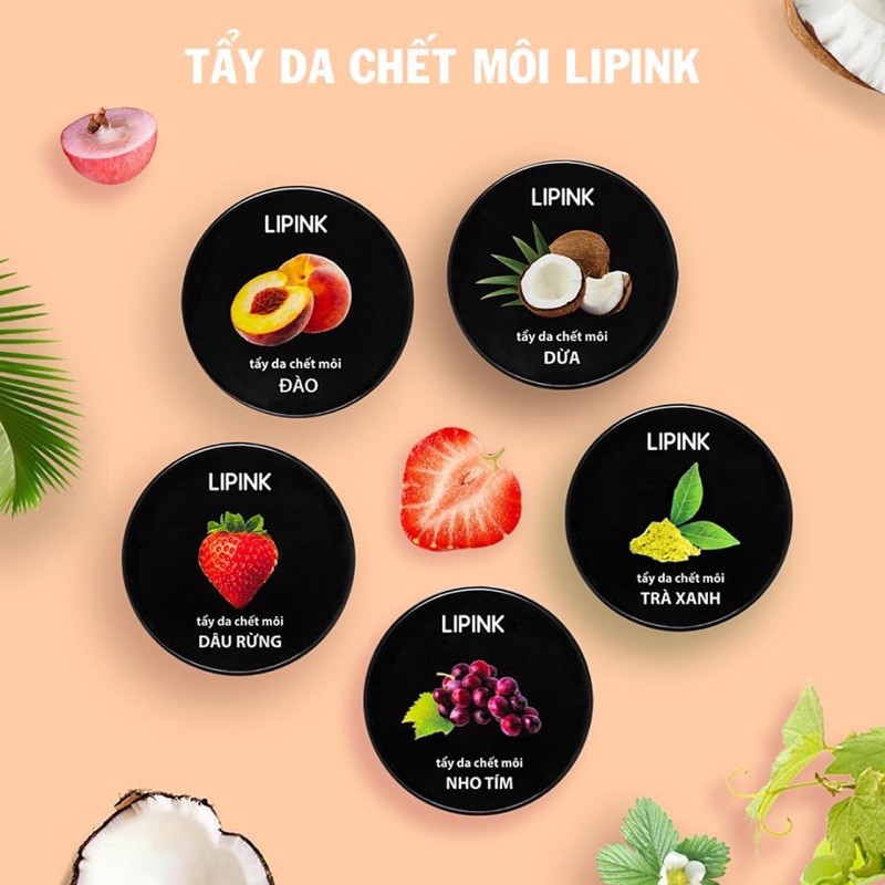 Tẩy da chết môi Lipink - 5 hương vị - Tẩy sạch da chết mà không gây rát môi