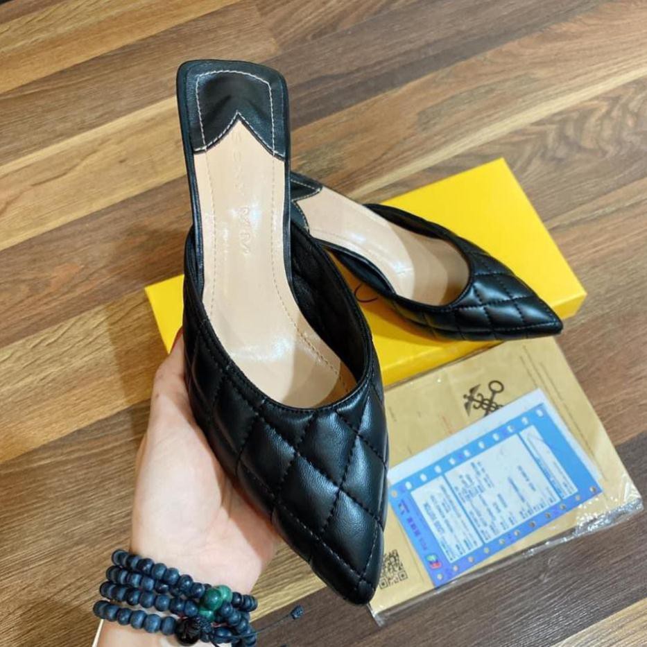 Giày sục nữ 😍 [HÀNG HOT- BÁN GIÁ SỈ]😍 sụt cao gót 5 cm, chất da mềm thêu chỉ cao cấp, giày xinh giá rẻ