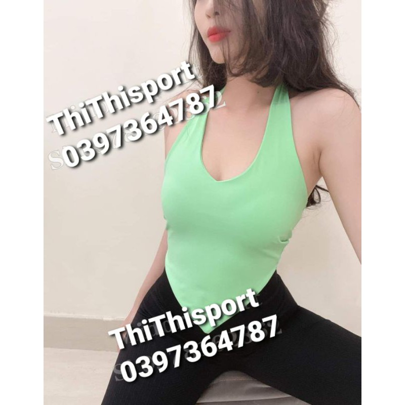 Áo Bra Yếm Vạt Hở Lưng Sexy Thời Trang Tập Gym Co Giãn, Thấm Hút Tốt TẶNG KÈM MÚT NGỰC TRÒN
