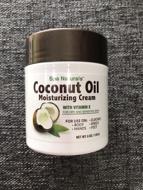 Kem dưỡng ẩm toàn thân Spa Naturals Coconut Oil Moisturizing Cream with vitamin E (170g)