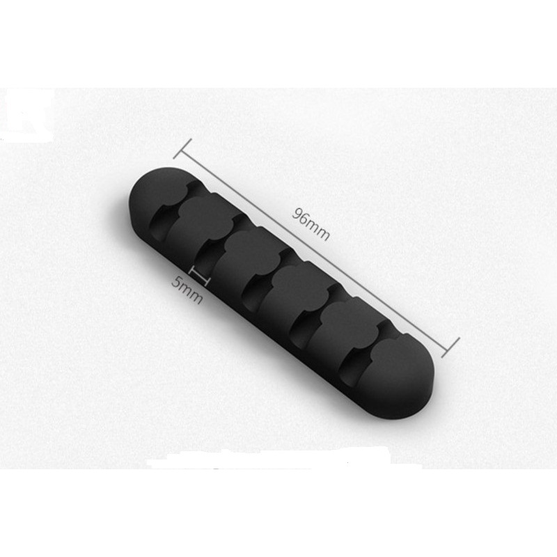 Thanh silicon nhiều khe gắn cố định dây cáp sạc, dây điện, tai nghe, sắp xếp gọn gàng dây nhợ cho bàn làm việc, xe hơi