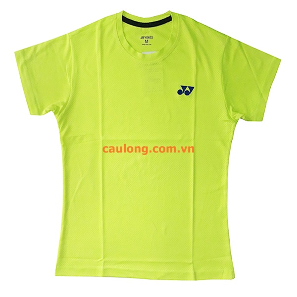 Áo Cầu Lông Nam Nữ Cổ Tròn Yonex Logo Xanh Chuối