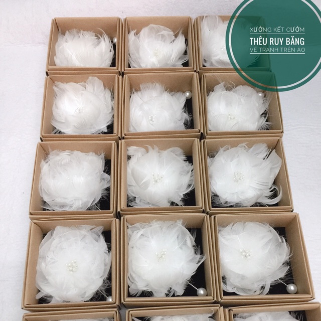 Hoa Cài áo Lông gà size 10cm  99k