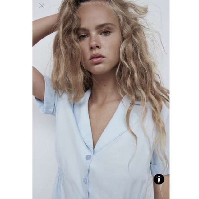 Váy sơ mi bo eo ZR