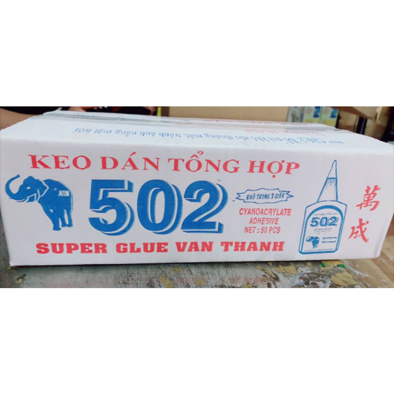 1 Hộp 50 chai keo 502 Phong Phú nhỏ vừa 30g