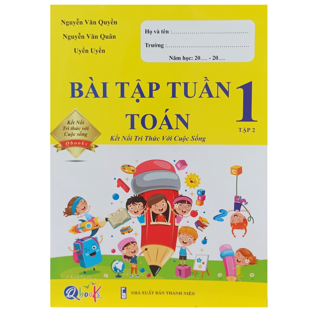 Sách - Bài tập tuần Toán lớp 1 tập 2 - Qbooks (Kết nối tri thức với cuộc sống)