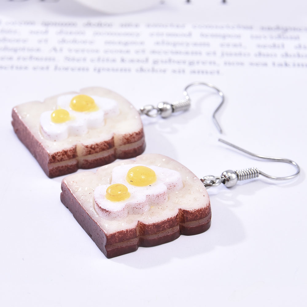 Bông Tai Hình Bánh Mì Sandwich Hoạt Hình Dễ Thương