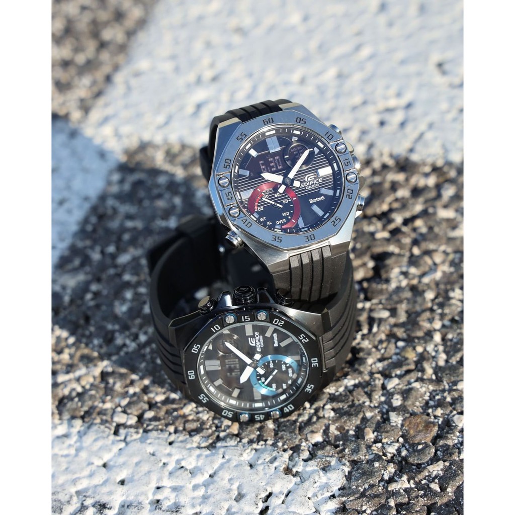 Đồng hồ dây nhựa Casio Edifice Nam ECB-10P-1A Chính hãng bảo hành 1 năm Pin trọn đời